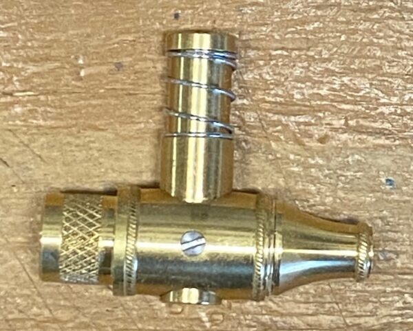 Valve with pouring spout and bushing